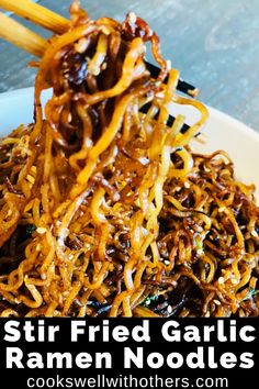 stir fried ramen noodles Asian Noodle Recipes, Noodle Recipes Easy, Chinese Cooking Recipes