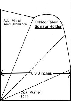 the diagram shows how much fabric is needed to sew