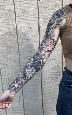 a woman with a tattoo on her arm