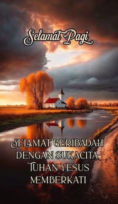 the cover of selamat padi, with an image of a church in the background