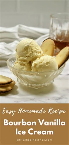 easy homemade recipe for bourbon vanilla ice cream