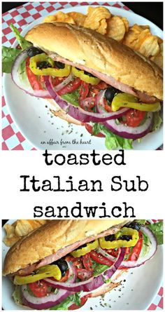 this is an image of toasted italian sub sandwich