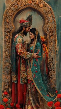 Couple Mignon, Persian Warrior, Mughal Art Paintings, Persian Art Painting, Dragon Artwork Fantasy, Western Paintings, Sky Photography Nature, Beauty Art Drawings, Arabic Art