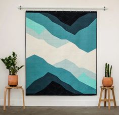 Ridges Quilt Pattern - Etsy Ridges Quilt Pattern, Mountain Quilts Ideas, Tapestry Quilt, Tiny Landscape, Landscape Art Quilts, Mountain Quilts, Landscape Quilt