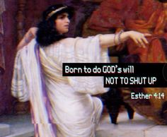 an image of a woman pointing at another woman with her hand on her hip and the words, born to do god's will not to shut up