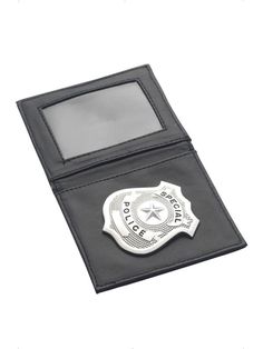 Can I see your badge, officer? Pull out and book 'em with the Black & Silver Police Badge In Wallet Costume Set. Robber Fancy Dress, Kindle Skin, Police Shield, Police Costume, Cops And Robbers, Special Police, Police Badge, Halloween Costume Accessories, Id Wallet