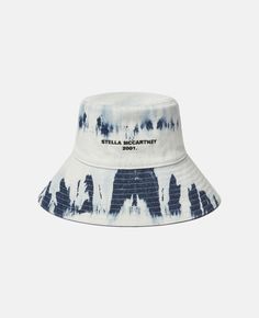 Stella Mccartney 2023, Blue Bucket Hat, Youth Of Today, Denim Bucket Hat, Tie Dye Denim, Club Kids, Trend Forecasting, Goods And Services, Trending Shoes