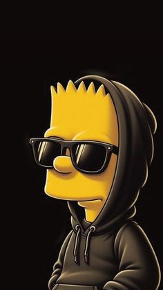 the simpsons wearing sunglasses and a hoodie