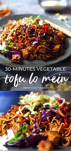 September Vegetables In Season, Wfpb Asian Recipes, Easy Healthy Meals Asian, Vegan Lazy Recipes, Tofu Meal Prep Lunches, Tofu Lo Mein Recipe, Vegetarian Healthy Meals, Tofu Meals, Meal Prep Vegetarian