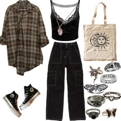 Dark Coquette Outfits Pants, Grunge Leggings, Styl Grunge, Look Grunge, Earthy Outfits, Swaggy Outfits, Mode Inspo, Hippie Outfits, Fairy Grunge