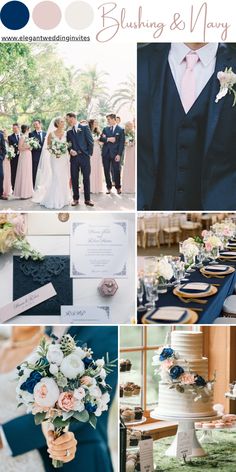 a collage of photos with different wedding colors