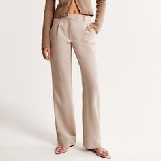 New With Tags. Pretty Beige Color Size 26. Abercrombie And Fitch Trousers, Beige Dress Pants, Taupe Dress, Women's Bottoms, Beige Dresses, Jumpsuit Trousers, Business Outfits, Dress Trousers, Pants Color