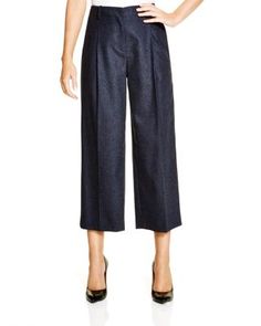 Lafayette 148 New York Flannel Gaucho Pants - Bloomingdale's Exclusive | Bloomingdale's Body Shapes