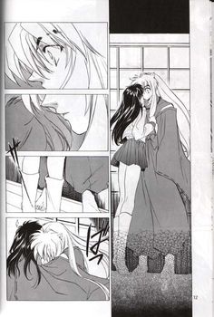 an image of a comic page with two people kissing