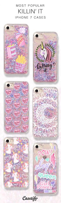 four iphone cases with different designs on them