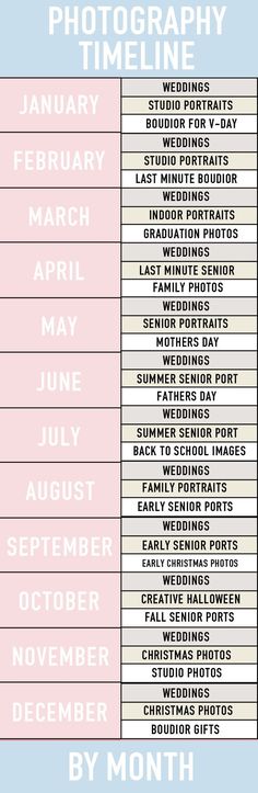 an image of a calendar with the dates for different events in each month and months