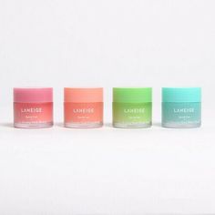 Laneige Lip Sleeping Mask Mini 4 Pc Set - 0.7 oz Berry, Grapefruit, Apple Lime, Mint Choco - Walmart.com Laneige Lip Sleeping Mask Apple Lime, Laneige Grapefruit, Watermelon Laneige, Laneige Lip Balm Grapefruit, Laneige Lip Sleeping Mask Cotton Candy, Mint Choco, Makeup Lips