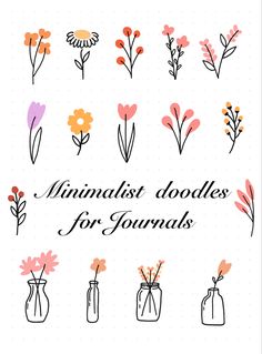 the words, minimalist doodles for journals