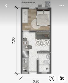 the floor plan for a small apartment