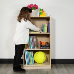 Whether children are present in the classroom, playroom, daycare or the pediatrician's waiting room, keeping things organized can be a struggle. This 3 shelf wooden storage cabinet gives you ample space for blocks, books, toys or anything else that needs to be put away at the end of the day while teaching children to be helpful and organized. Durable birch plywood with a natural finish adapts to any home or business decor giving this wooden cube storage organizer unique versatility. Use an alcoh Wooden Cube Storage, Self Leveling Floor, Classroom Storage Solutions, Cabinet Bookshelf, Wooden Storage Shelves, Cube Storage Organizer, School Storage, Wooden Storage Cabinet, Classroom Storage