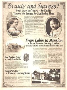 an old newspaper advertisement with two women