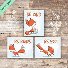 Fox Wall Art Prints (Set of 3) - Unframed - 11x14s - Dream Big Printables Fox Baby Room, Fox Themed Nursery, Fox Baby Nursery, Woodland Bedroom, Fox Wall Art, Fox Nursery, Fox Baby Shower, Craft Booth Displays, Prints Set Of 3