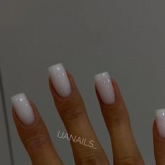 Milk White Nails, Nails January, White Coffin Nails, French Manicure Nails, Cute Acrylic Nail Designs, Acrylic Nails Coffin Pink, White Nail, January 19