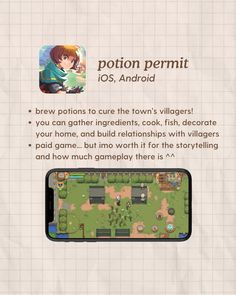 an advertisement for the game potton permit, which is available on iphone and ipad