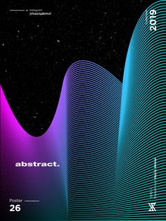 an abstract poster with lines and stars in the background, as well as text that reads abstract