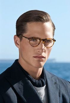 Ralph Lauren Hairstyle Men, 2017 Hair Trends, Receding Hair Styles, Hairstyles With Glasses, Hair Photography, Eyewear Trends