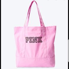 Pink Canvas Tote. Pink Violet Collection This Year. Sold Out. Brand New W/Tags, Still In Plastic Collectors Item Zebra Print Bag, Rolling Tote Bag, Branded Tote Bags, Pink Duffle Bag, Gold Tote Bag, Mesh Tote Bag, Victoria Secret Tote Bags, Tote Outfit, Bags Pink