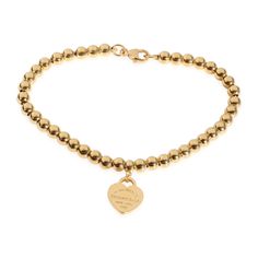 Tiffany & Co. Return To Tiffany Heart Tag Bead Bracelet In 18k Yellow Gold Bracelet / Yellow Gold Tiffany &Amp; Co. Tiffany Gold Bracelet, Tiffany Bracelet Gold, Heart Bracelet Gold, Gold Tiffany, Return To Tiffany, Yellow Gold Color, Heart Tag, Tiffany And Co, Yellow Gold Bracelet