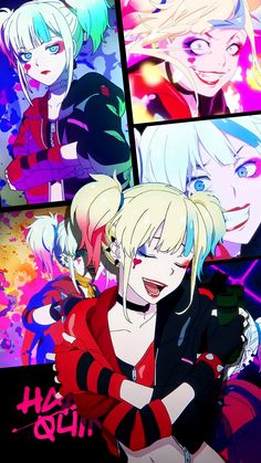 an anime character with blonde hair and blue eyes is surrounded by other characters in the background