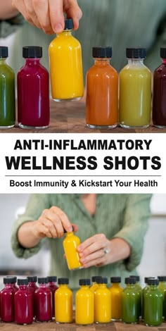 6 Wellness Shots to Boost Immunity, Fight Inflammation, & Boost Your Health | No juicer needed! - Feelin Fabulous Collagen Smoothie, Turmeric Shots, Wellness Shots, Ginger Shot, Juicer Recipes, Boost Immunity, Healthy Juice Recipes, Shot Recipes, Healthy Drinks Recipes