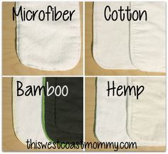 four different types of cloths with the names of each item on them and labeled in black