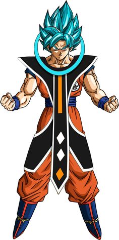 the dragon ball character is wearing an orange and black outfit