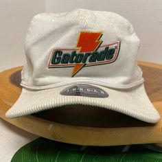 Retro Y2k Jordan Limited Gatorade Collaboration Hat There Is Some Discoloration As Seen In Pics But Overall Good Condition Y2k Hat, Jordan White, Jordans For Men, White Green, Accessories Hats, Overalls, Jordan, Mens Accessories, Man Shop