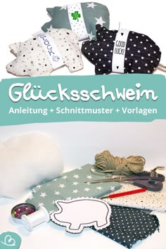 Glücksschwein nähen New Year Gifts, Fabric Crafts, Happy New Year, Diy And Crafts, Sewing Projects, Projects To Try, Diy Projects, Textiles, Couture