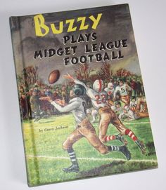 the book buzzy plays midgett league football is on display at the children's museum