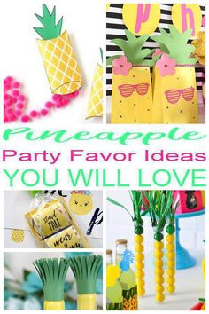 pineapple party favors and decorations with the words pineapple party favors you will love