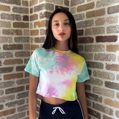 Top T-Shirt Tie Dye Cropped, Available In 9 Colors: Grey N' Orange;Grey N' White;Light Blue Pink N' Yellow; Grey Mustard N' Pink ; Hot Pink N' Grey ;Pink N’ White; Grey N' Yellow; Light Blue; Yellow And Pink Cute Top,Great For Pairing It With Jeans Or Skinny Pants. Pair It With Short Jeans, Mini Skirts Or Sexy Leggings For Fashion Look. The Material Is Soft And Comfortable. 100% Cotton,Machine Washable. This Listing Is For Light Blue Pink N' Yellow Tie Dye Top. Colorful Short Sleeve T-shirt For Spring, Casual Cropped T-shirt For Spring Day Out, Trendy Summer Crop Top T-shirt, Cute Cropped T-shirt For Summer, Trendy Relaxed Fit Cropped T-shirt For Summer, Tie Dye Short Sleeve Top For Summer, Green Crew Neck Crop Top For Spring, Trendy Cropped Short Sleeve T-shirt For Summer, Spring Green Crew Neck Crop Top