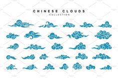 the chinese clouds collection is shown in blue