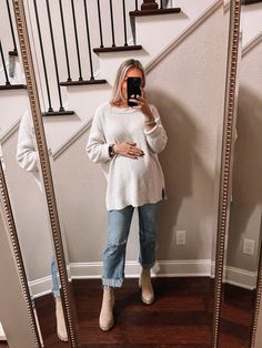 Maternity Jeans Outfit, Cute Maternity Style, Pregnancy Fashion Winter, Pregnancy Fashion Fall, Fall Maternity Outfits, Casual Maternity Outfits, Maternity Work Clothes, Trendy Maternity Outfits