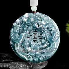 Premium Certified Natural A-grade Jade Blue Water magpie ???? Glutinous Jade Pendant, Fashion Jewelry Water Jewelry, Chinese Jewelry, Blue Jade, Fashion Mood Board, Jade Pendant, Magpie, Fashion Jewelry Necklaces, Blue Water, Hanfu