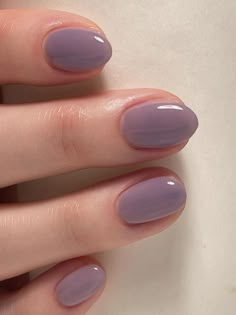 Fall Mauve Nails, Mauve Nails, Short Almond Nails, Lavender Nails, Subtle Nails, Soft Nails, Nail Art Inspo, Short Almond