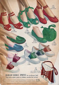 1930s Sandals, 1950s Sandals, 50s Sandals, 40s Shoes, 1940s Shoes, Fashion 1940s, Vintage Sandals, Saddle Shoes, Look Retro