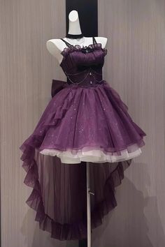 Purple Shining Bowknot Irregular Sweet Princess Gorgeous Lolita Jsk Dress – LolitaInside Space Princess Dress, Jsk Dress, Gothic Princess, Gorgeous Clothes, Oc Ideas, Elegant Chic, Lolita Dress, Gothic Lolita, Homecoming Dress