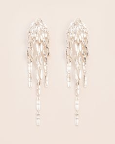 Stud earrings with dangling leaves in silver A Willow Tree, Waterfall Chandelier, Aurelie Bidermann, Silver Leaves, Gift Inspiration, Willow Tree, Hendrix, Gold Plated Silver, Silver Leaf