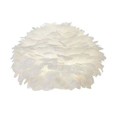 a white feather rug on a white background