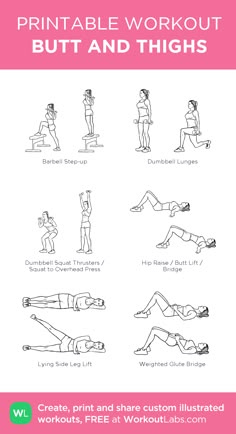 the printable workout poster shows how to do an exercise with your legs and arms